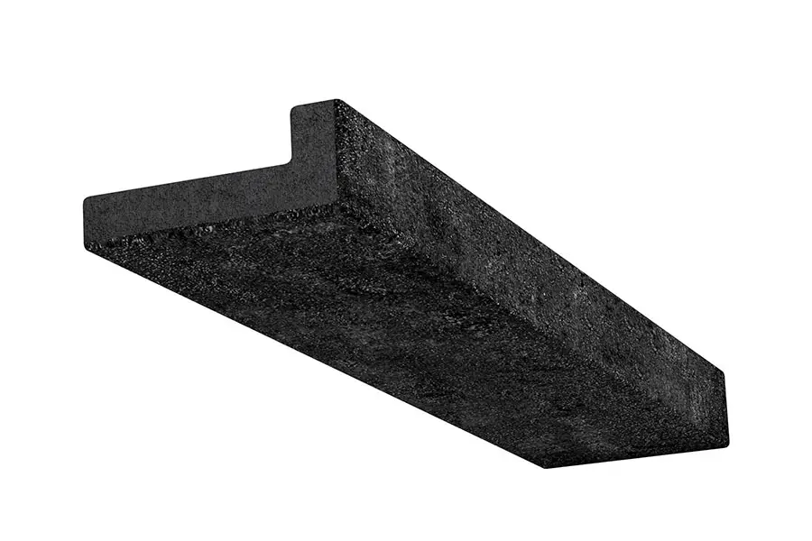 Ригельная плитка Wandermode Armschwung AH020R20 Aschgrau горизонтальная угловая 500x40/100x20 мм