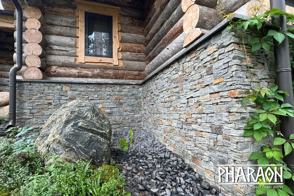 Кварцит серо-зеленый (Грубый камень) 3Д панели из натурального камня